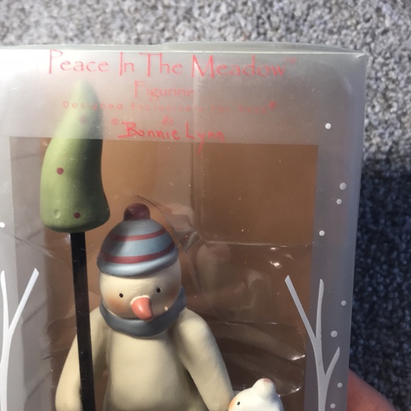 BONNIE LYNN PEACE IN THE MEADOW CHRISTMAS SNOWMAN TREES SUN GOOSE & TEDDY 32340 - Picture 4 of 5